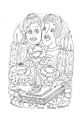 Zlata Volarič: Spomin, risba, permanent flomaster 