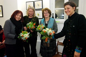 Po uspešnem odprtju razstave: Barbara Hammer, Krista Titz-Tornquist, Christine Kertz in Gertrude Grossegger